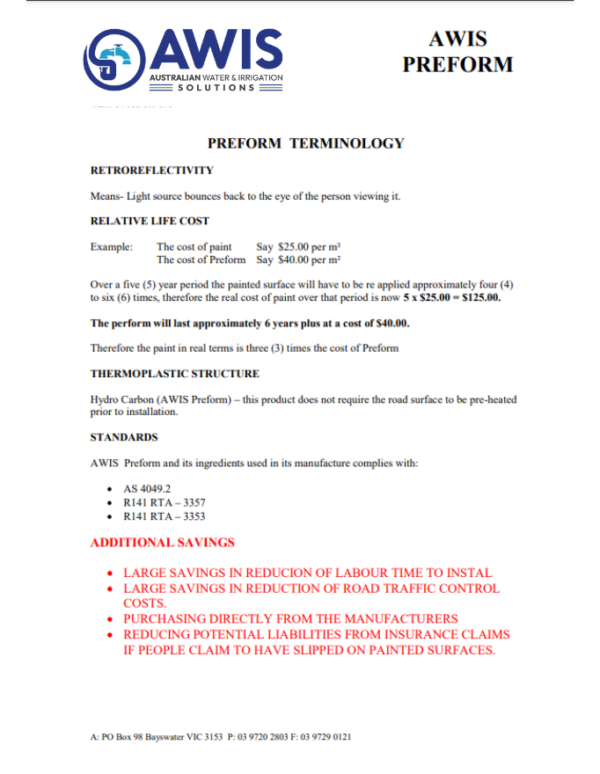 Preform Terminology - AWIS